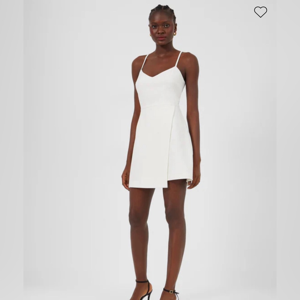 NWT French Connection Women's  White Whisper Envelope Skirt Dress Size 0